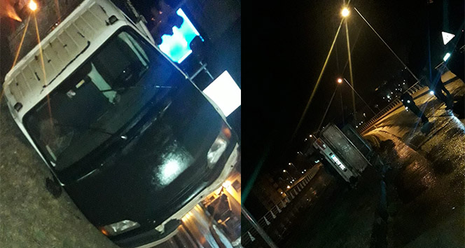 Alkollü sürücünün kullandığı kamyonet devrildi: 2 yaralı