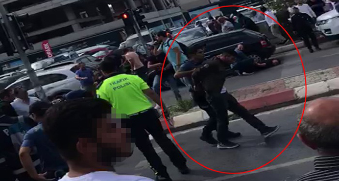 Anadolu Adalet Sarayı otoparkında sıcak anlar kamerada