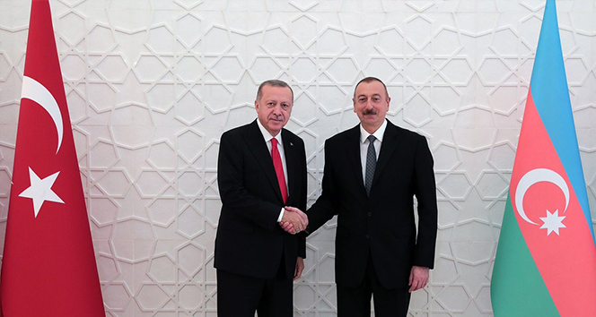 Cumhurbaşkanı Erdoğan, Azerbaycan Cumhurbaşkanı Aliyev ile görüştü