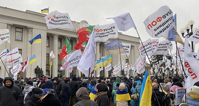 Ukrayna’da karantina protestosu