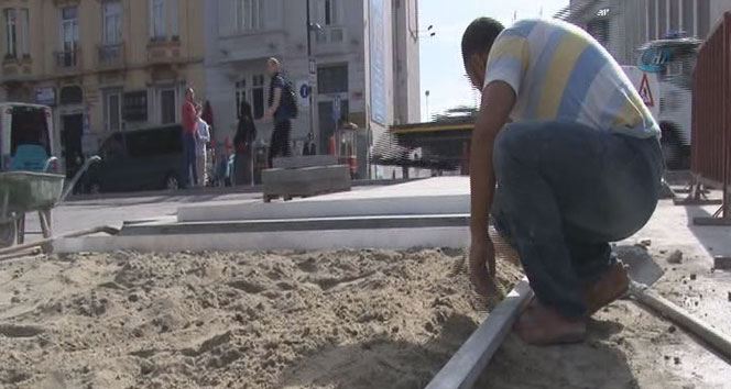 Taksim’de çevre düzenlemeleri başladı